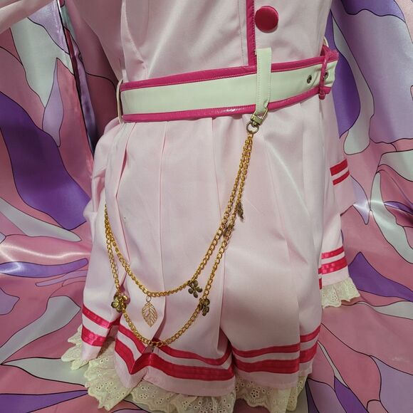 Idolmaster Cosplay Size Womens Large Anime Manga Halloween School Uniform Pink - Picture 4 of 16